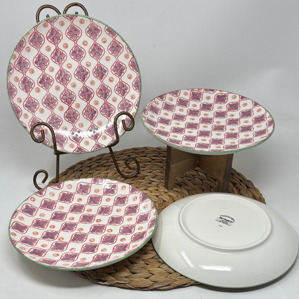 PIER 1 IMPORTS Set of 4 Layla Tile 8" Salad Plates